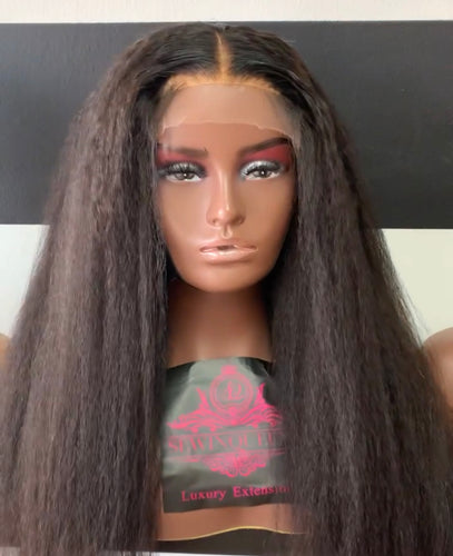 HD Lace Cambodian Kinky Straight Removable Install (Natural)